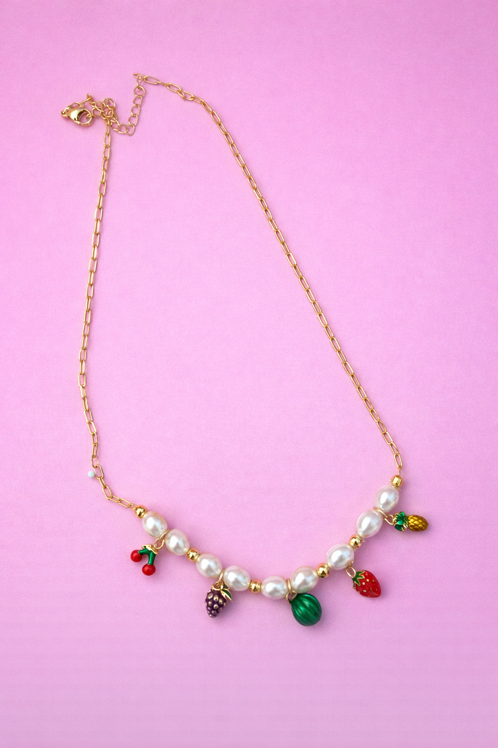 Collar frutas chapa de oro