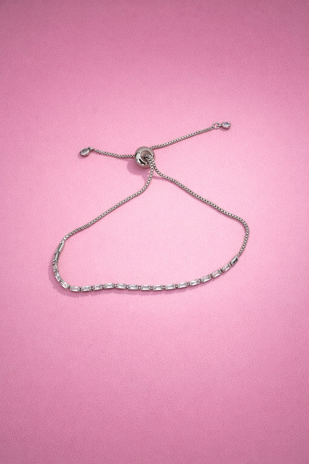 Pulsera tipo tennis zirconia rectangular