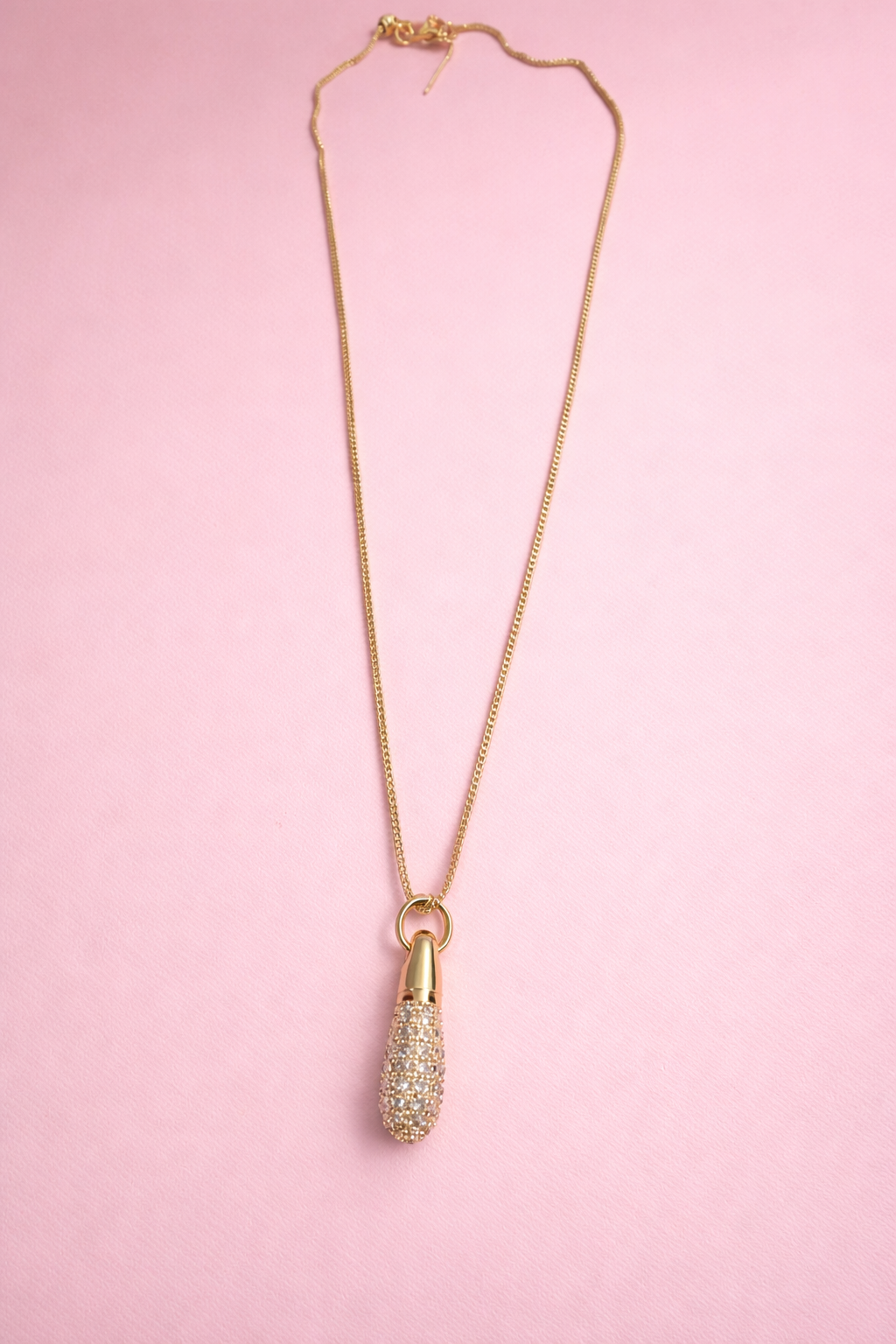 Collar gota y zirconias , cadena ajustable