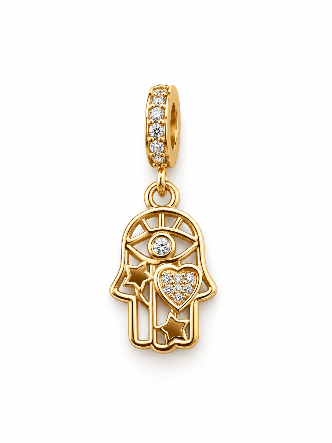 Charm mano de fatima con zirconia