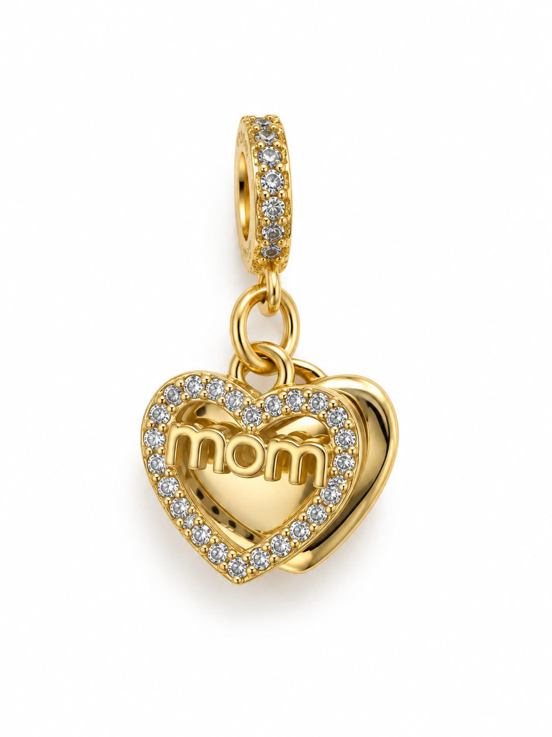 Charm doble corazon MOM