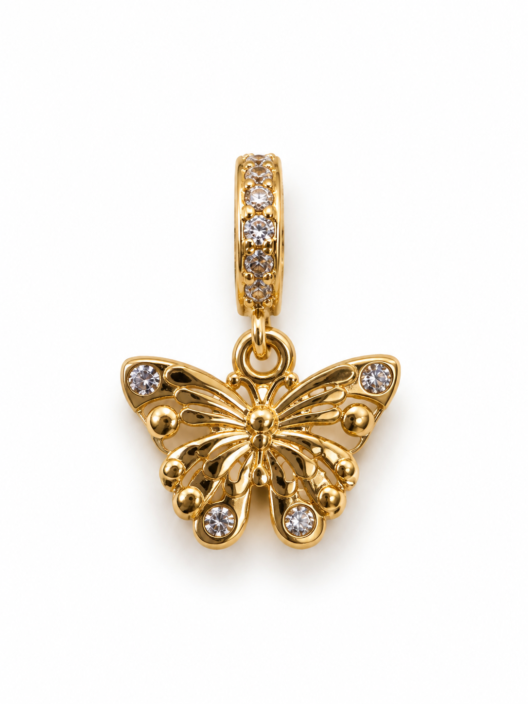 charm mariposa estilo 2 con zirconias 11 mm