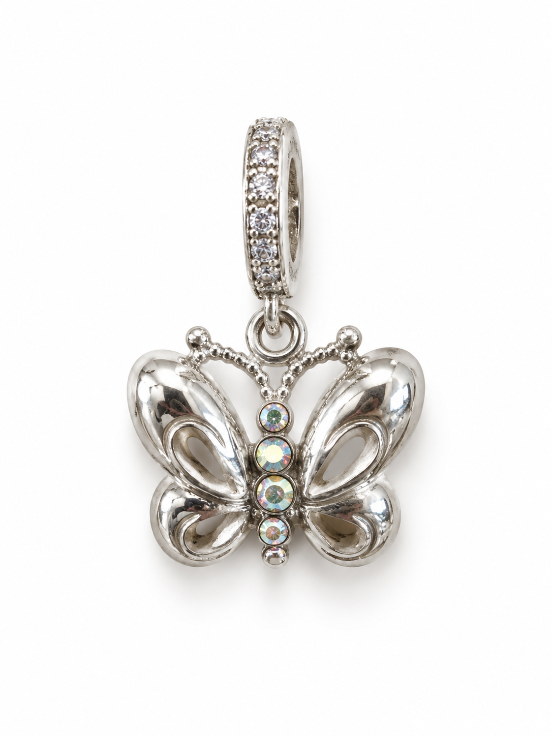 charm mariposa platada