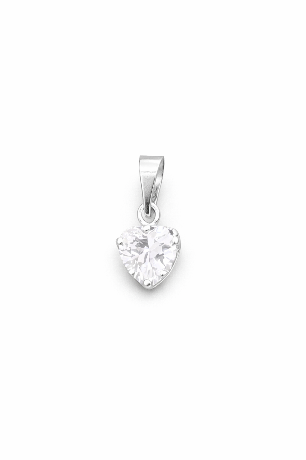 Dije plata .925 Corazon cristal
