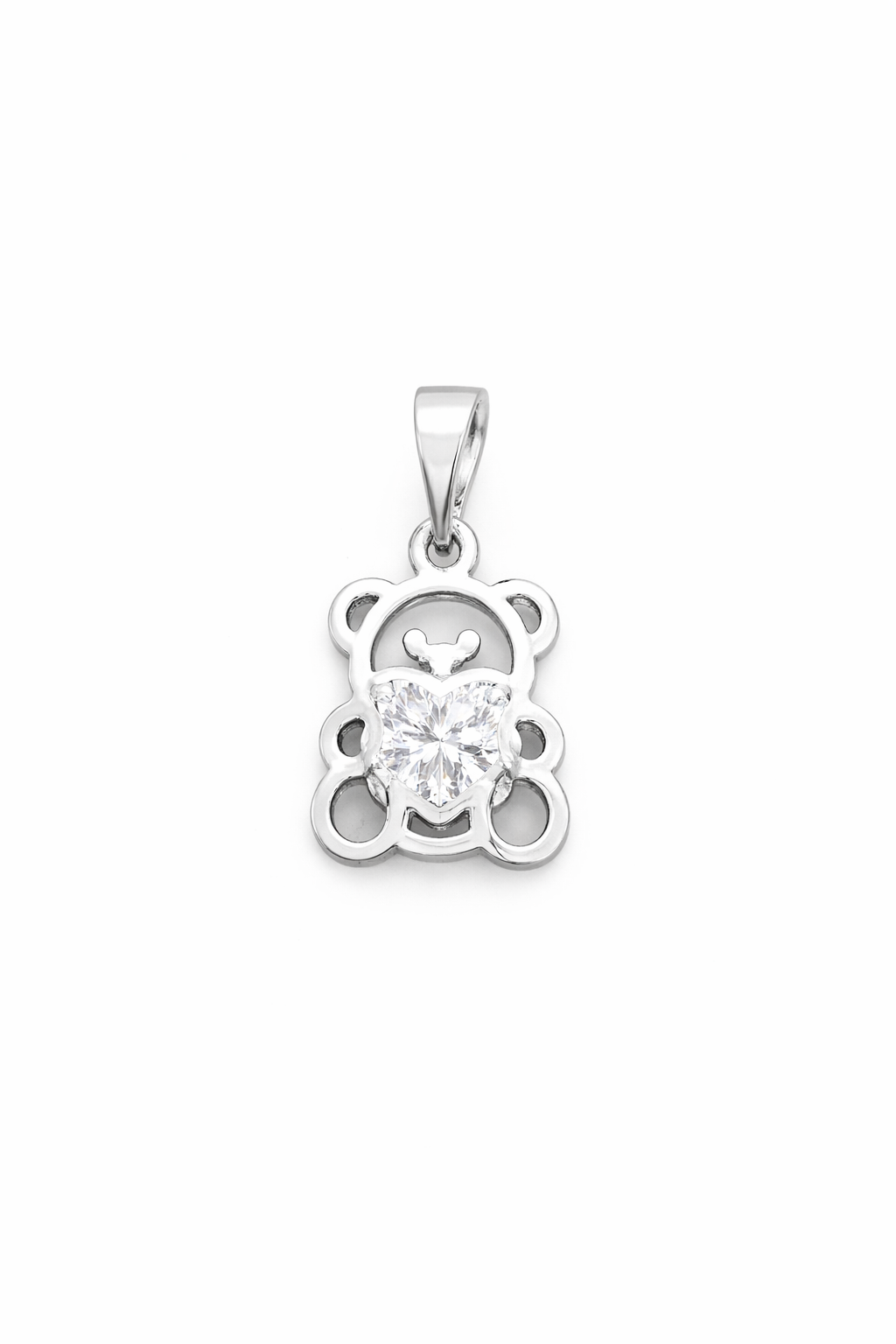 Dije plata .925 oso con cristal