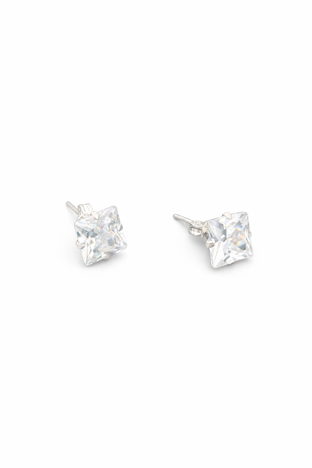 Arete plata.925 cuadrado