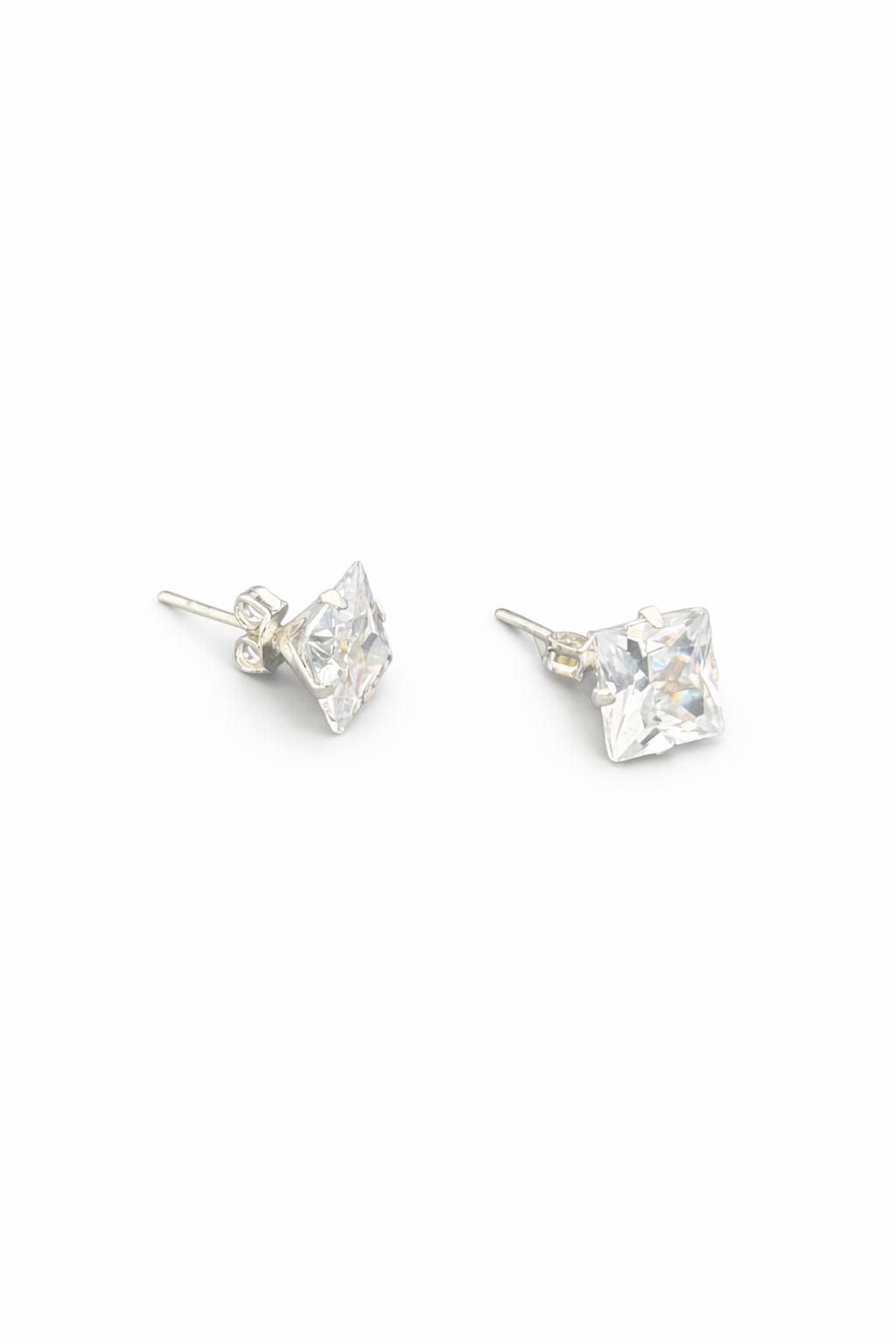 Arete plata.925 cuadrado