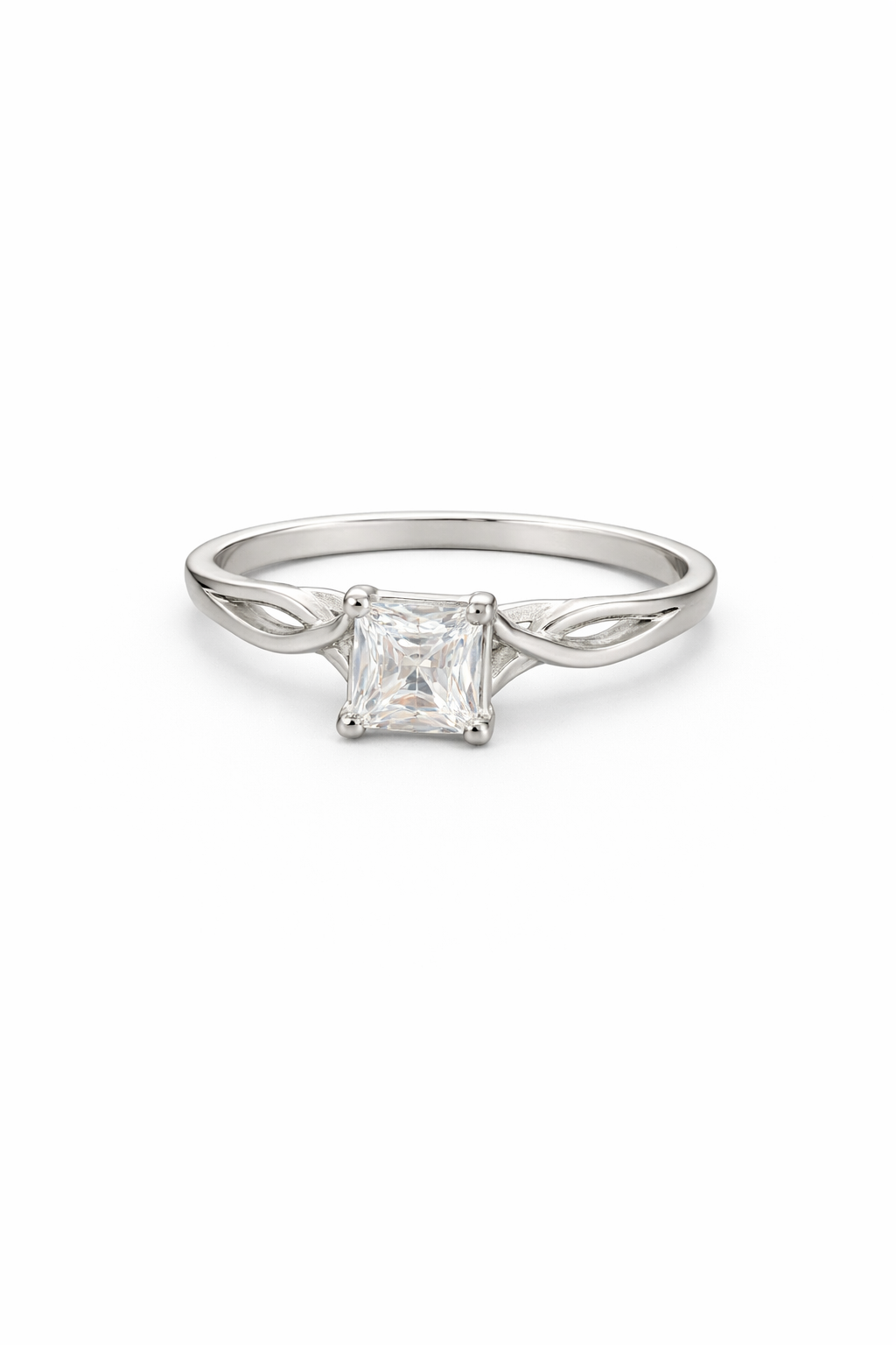 Anillo plata .925 cuadro 5x5