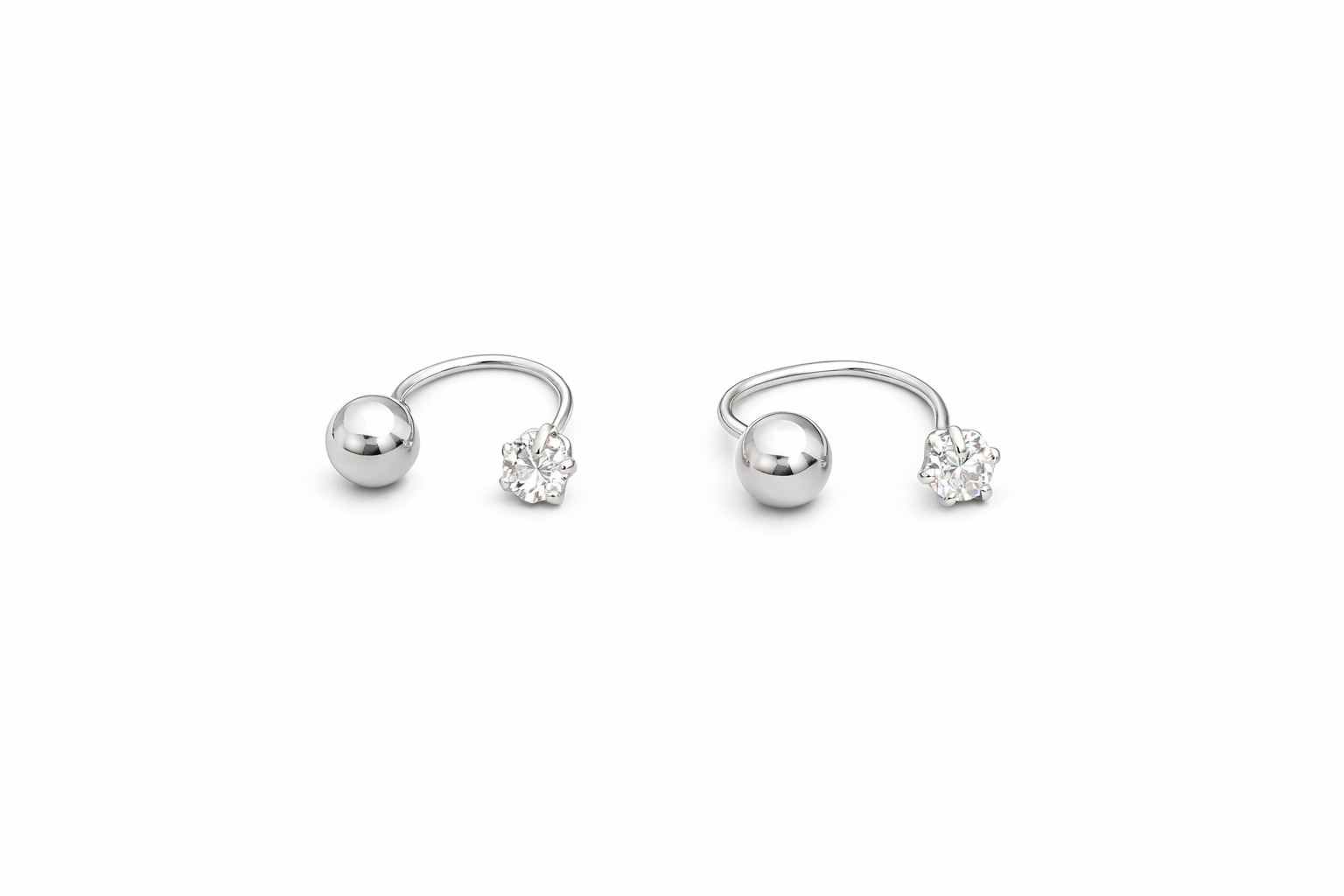 aretes dormilona tipo telefono .925