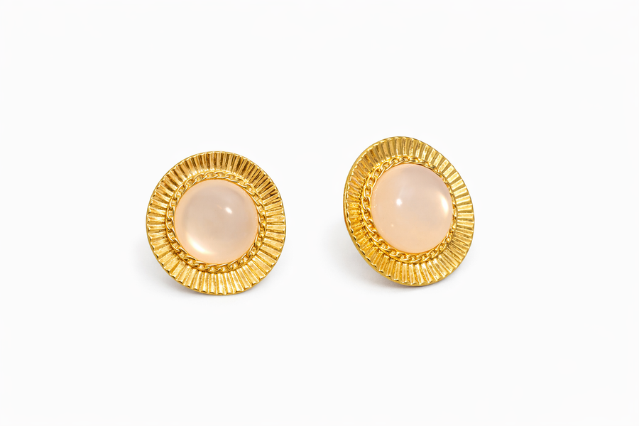 Aretes chunky medalla