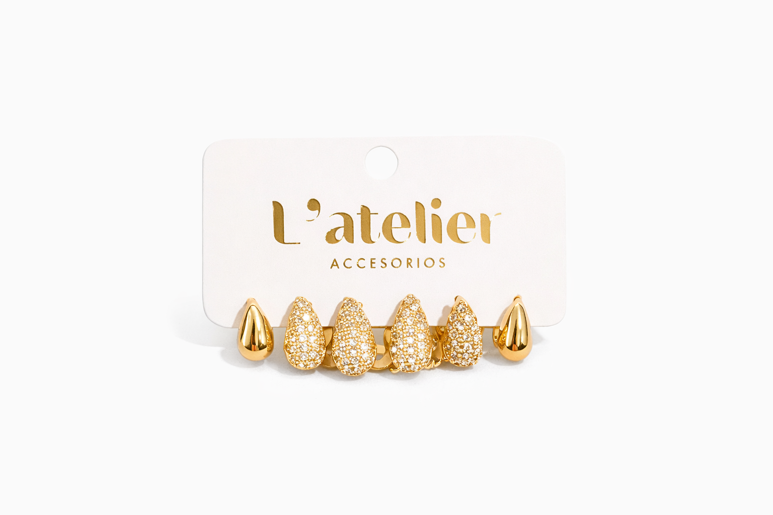 set de huggies mini gota chapa de oro