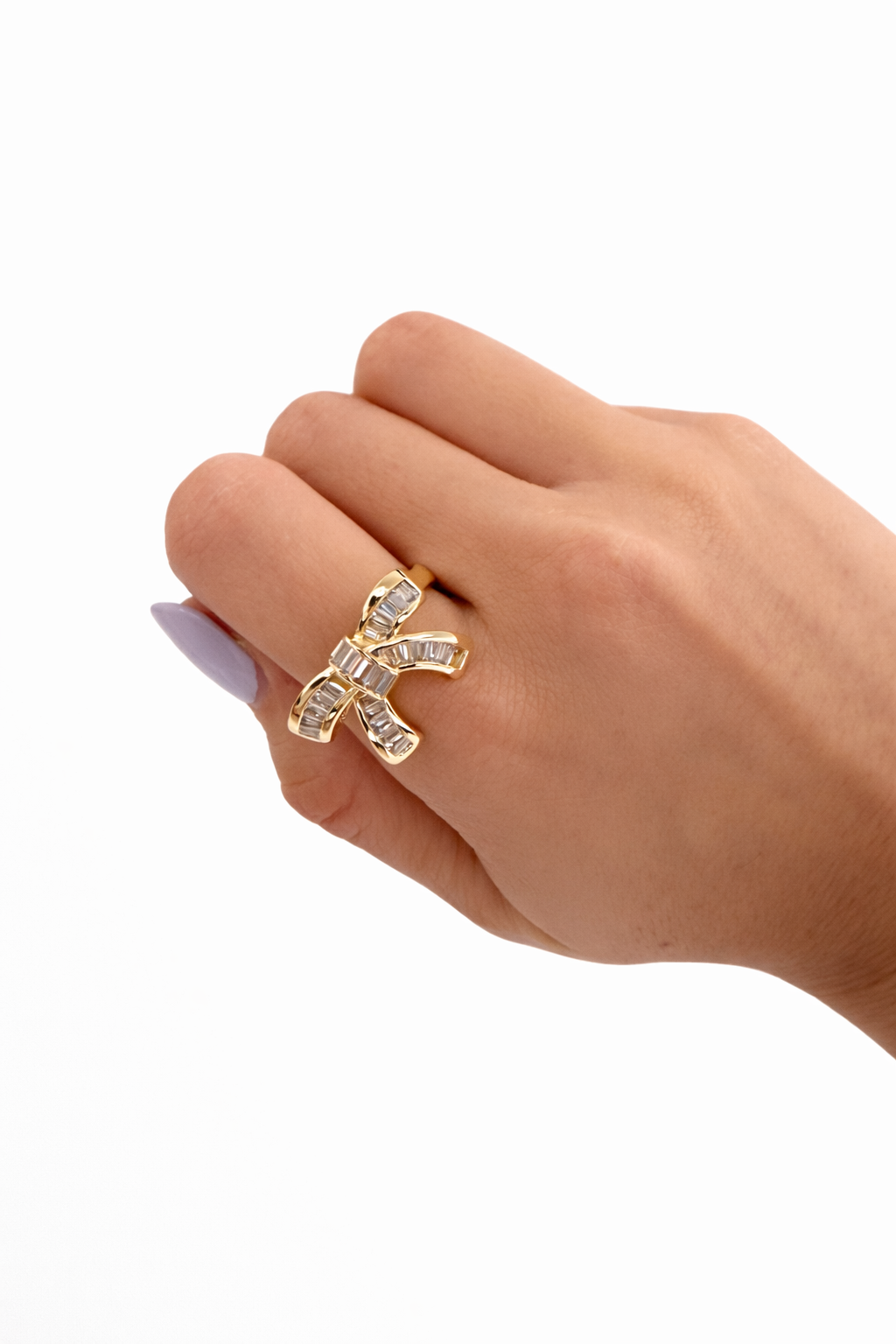 Anillo moño con zirconias
