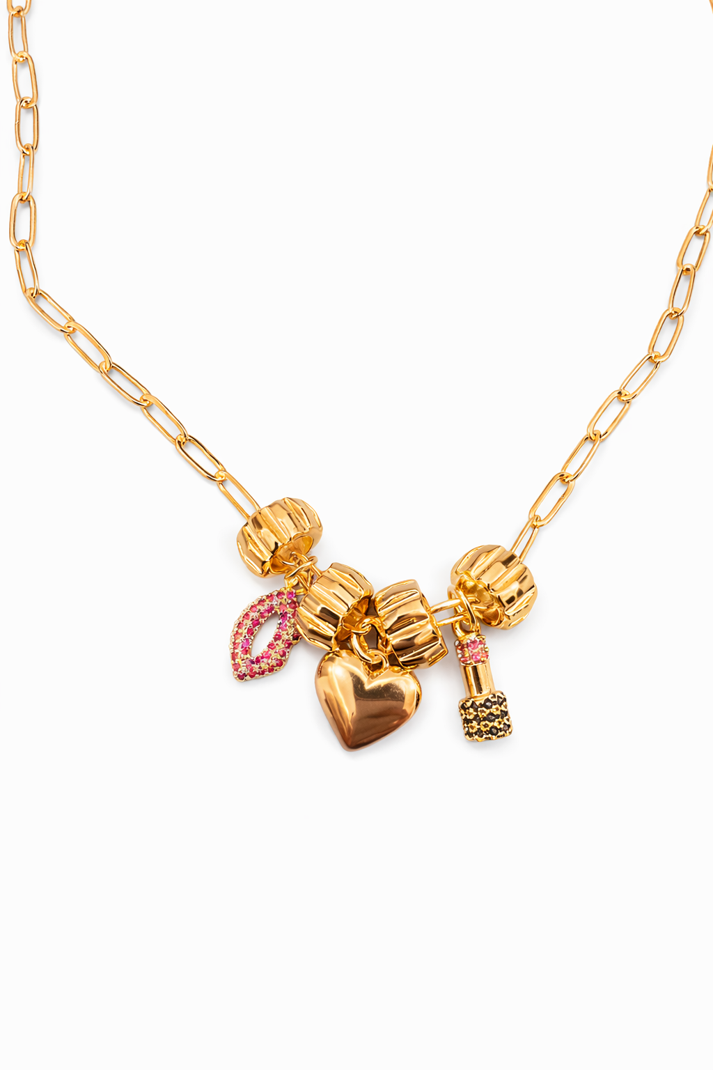 collar dijes multiples girly