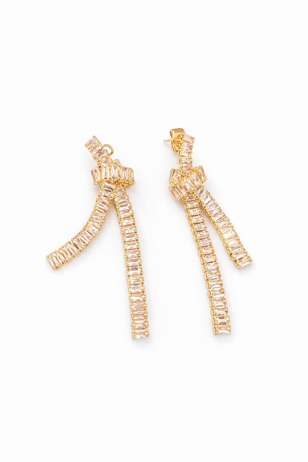 Aretes largo tipo tennis