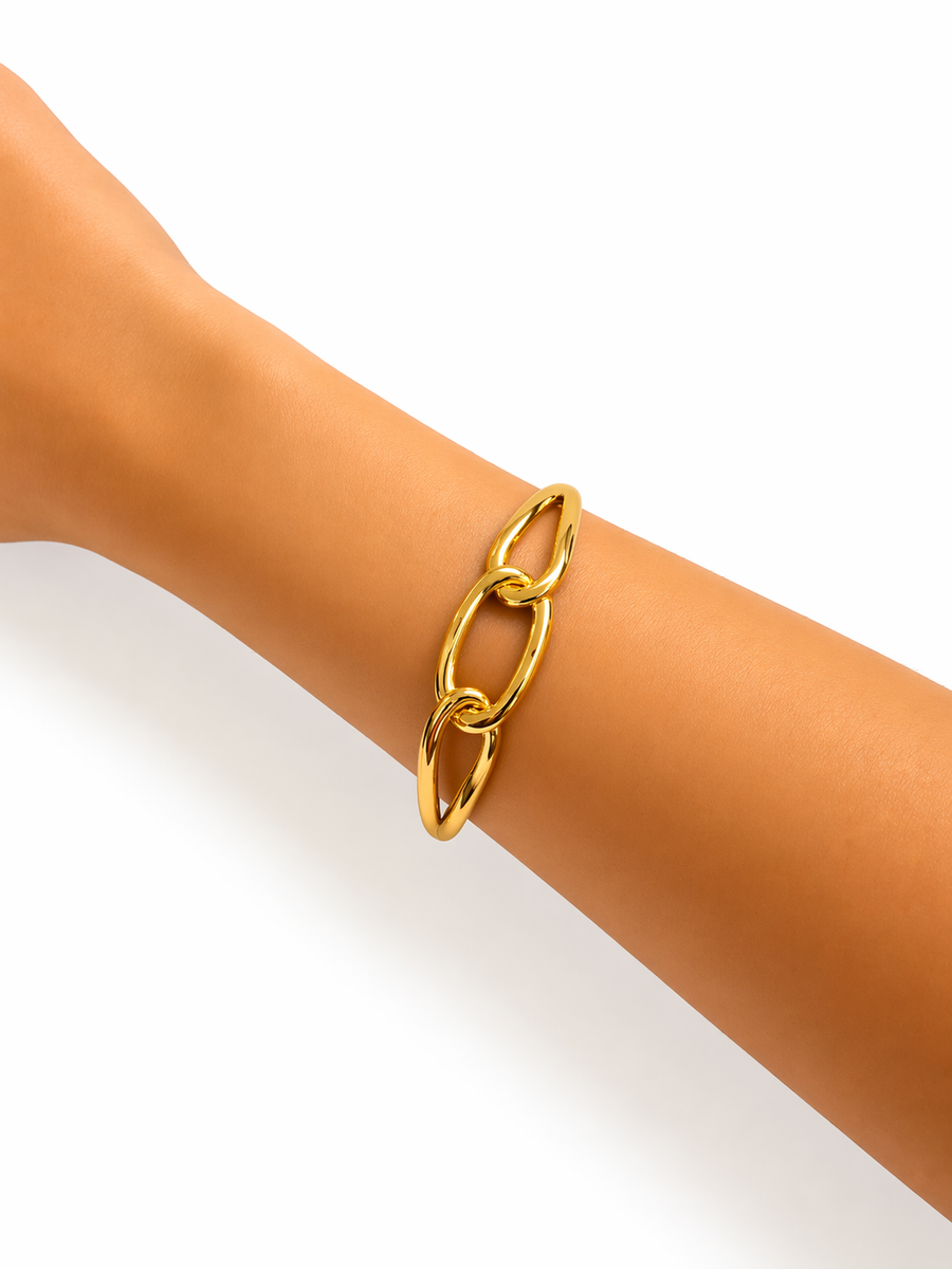 Pulsera rígida cadena