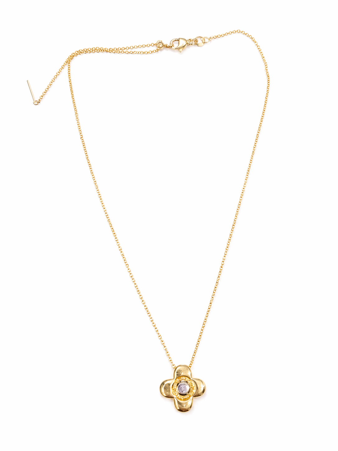 Collar flor chapa de oro