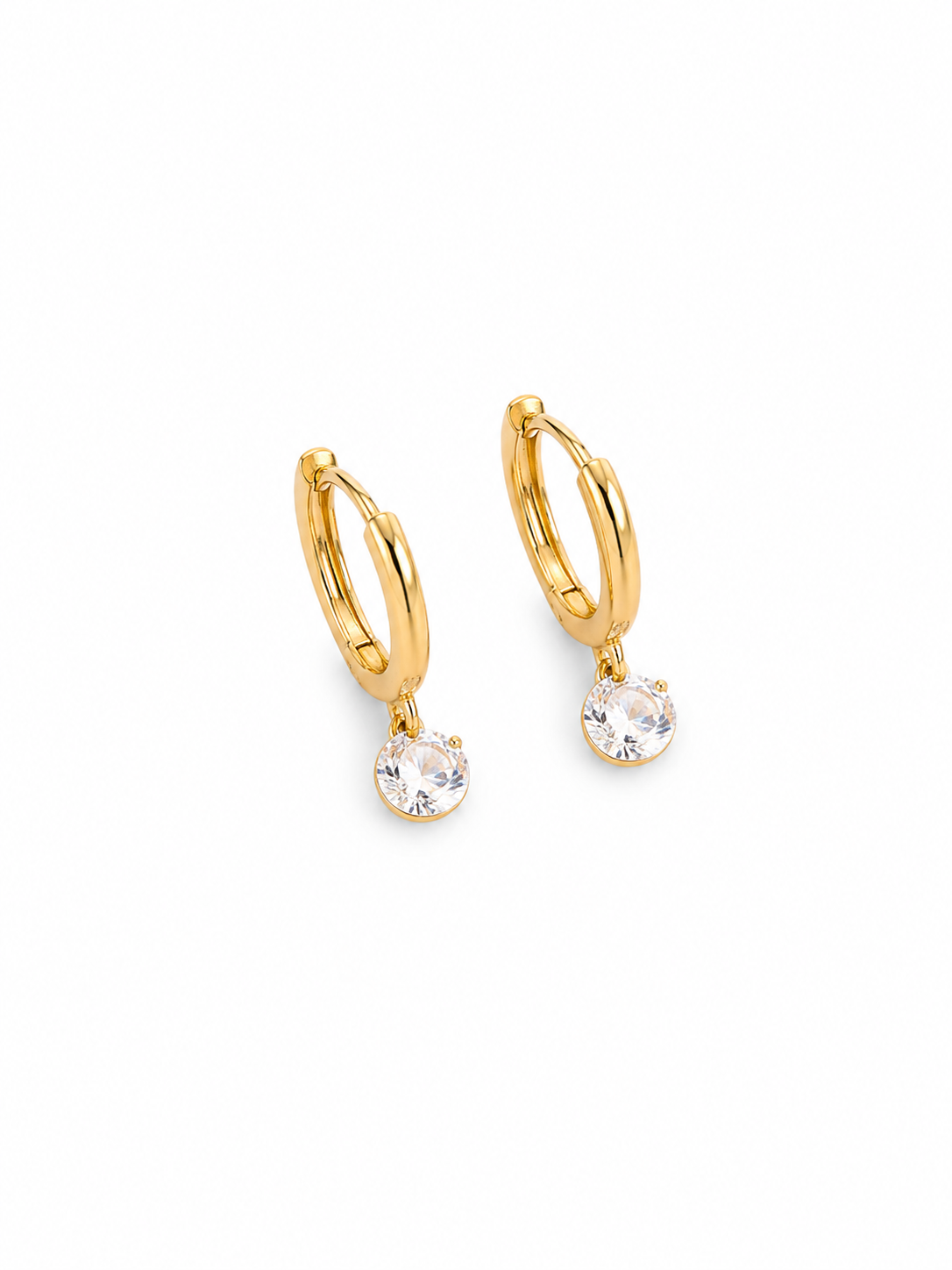 Huggies con zirconia colgante