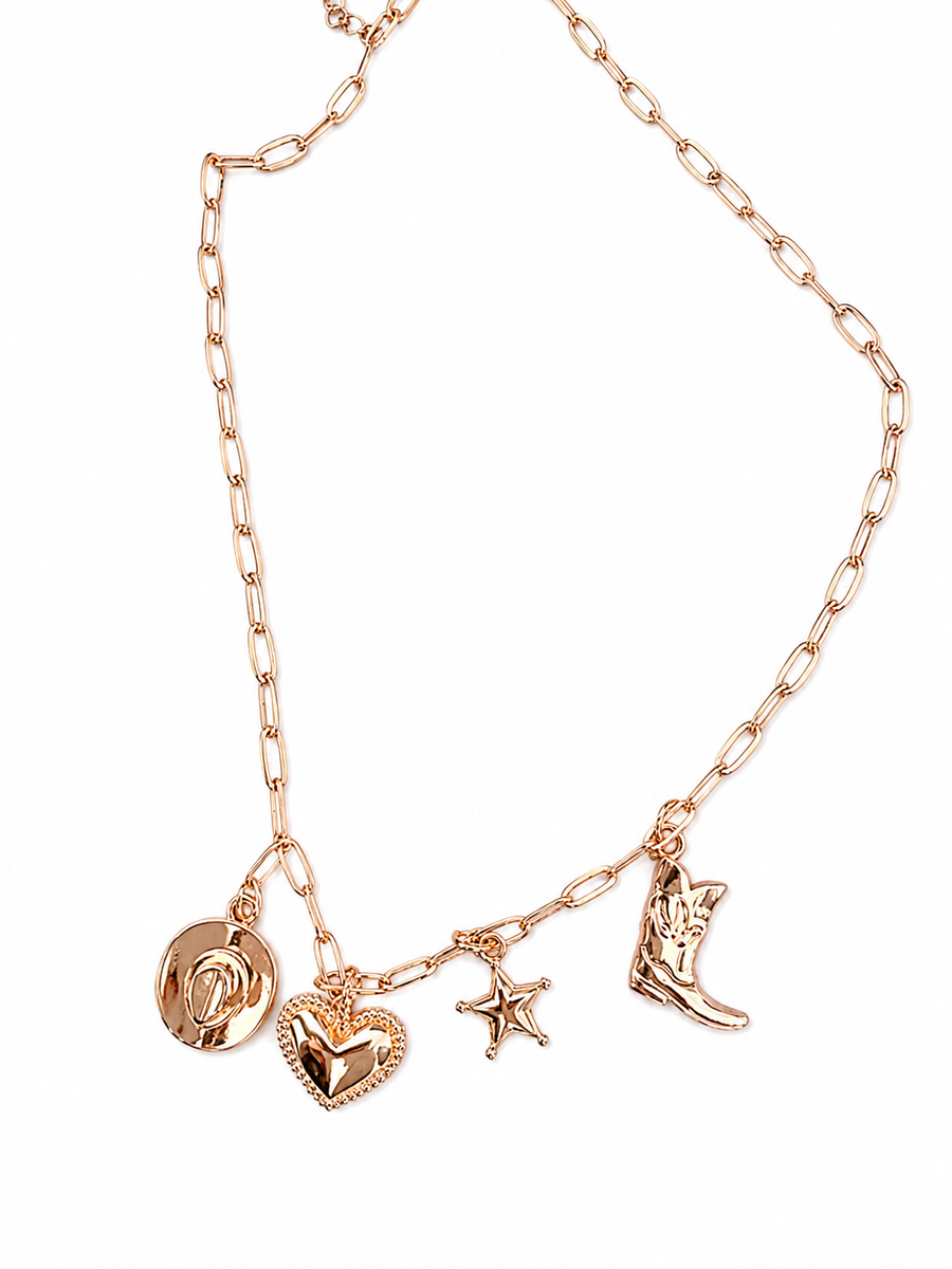 Collar con charms vaqueros