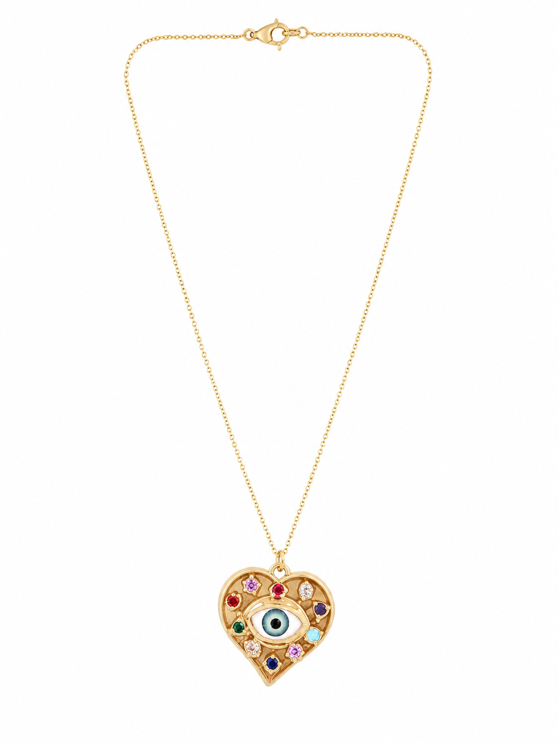 Collar ojo con zirconias de colores