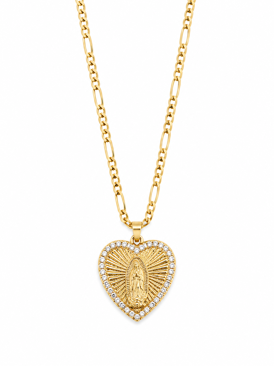 Collar corazón con virgen