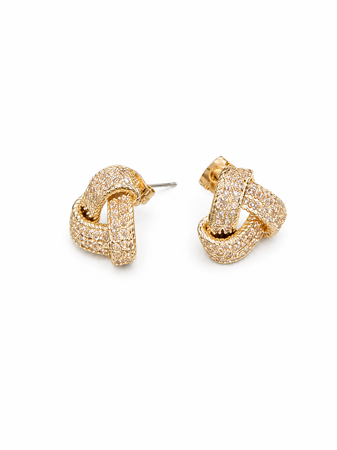 Aretes triángulo zirconia