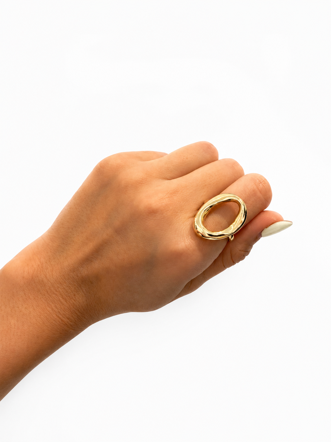 Anillo óvalo liso 24mm