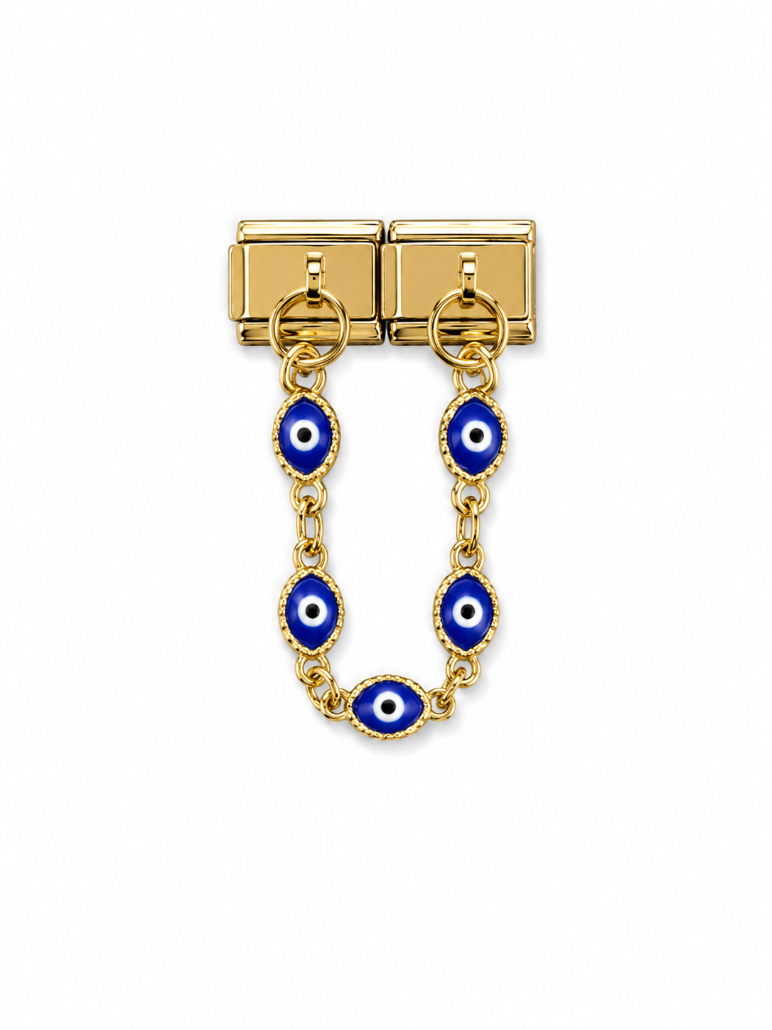 Charm italiano colgante dorado ojos turcos
