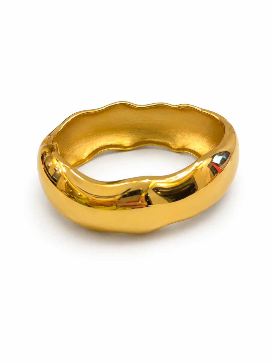 brazalete rigido chapa de oro