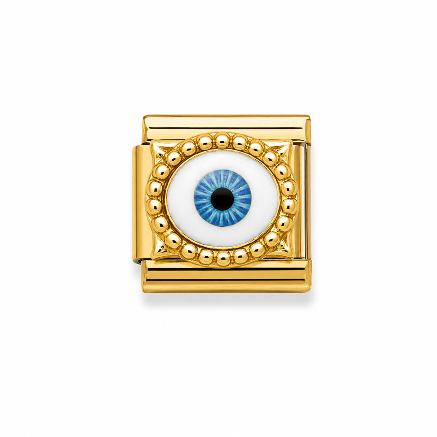 Charm italiano ojo dorado