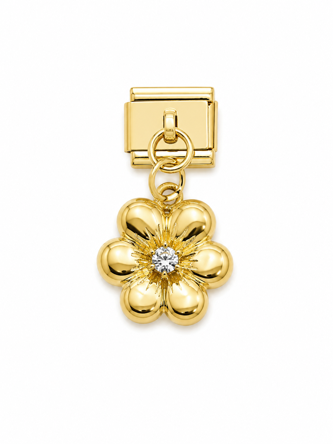 Charm flor con brillo