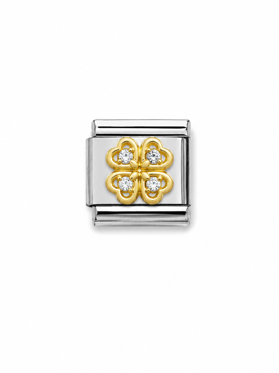 Charm italiano trébol 4 hojas