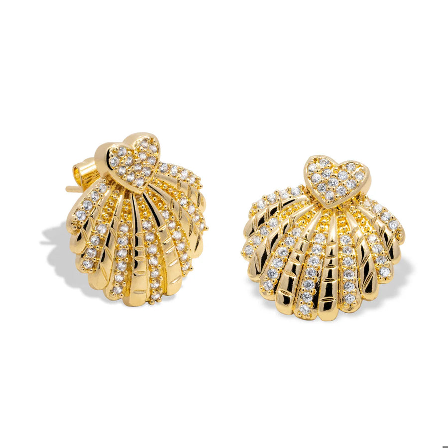 Aretes Conchita con corazón 17 mm
