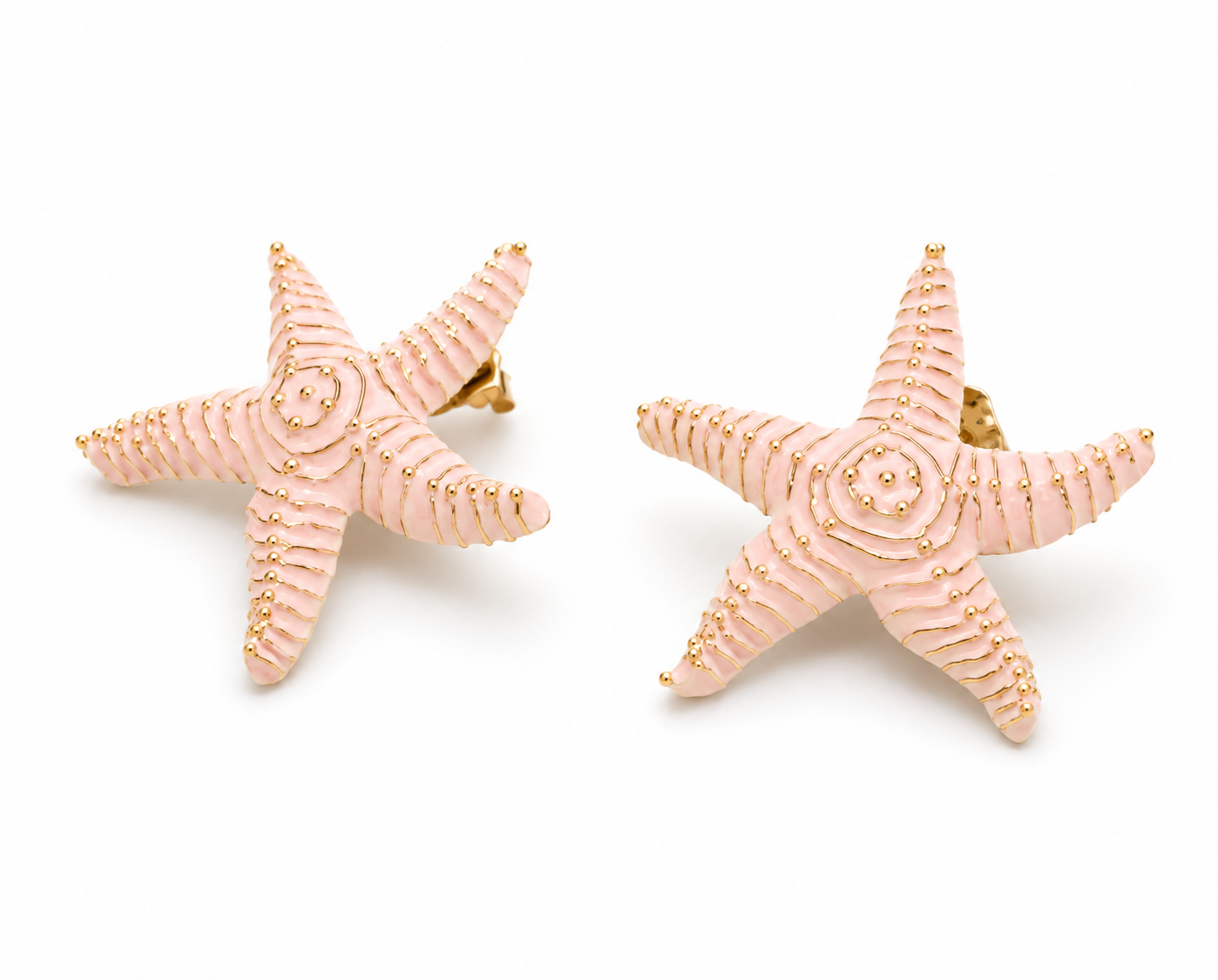 Aretes estrella de mar blanca