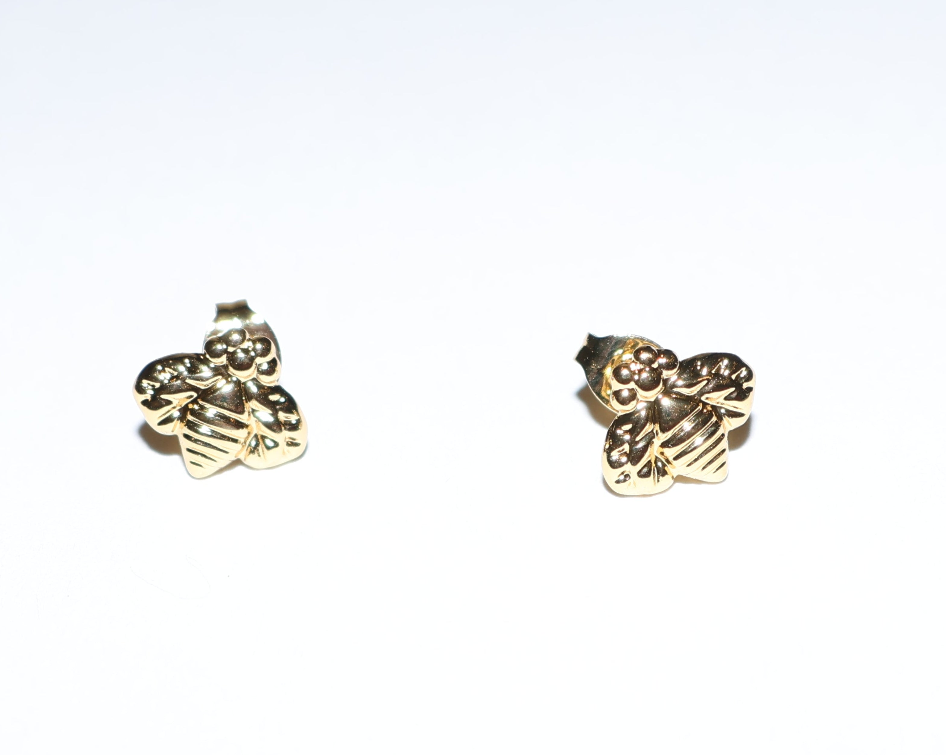 Aretes abejita acero inoxidable tipo broquel