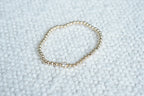 4MM Bead Bracelet with 5MM Bezel Zirconia – Gold