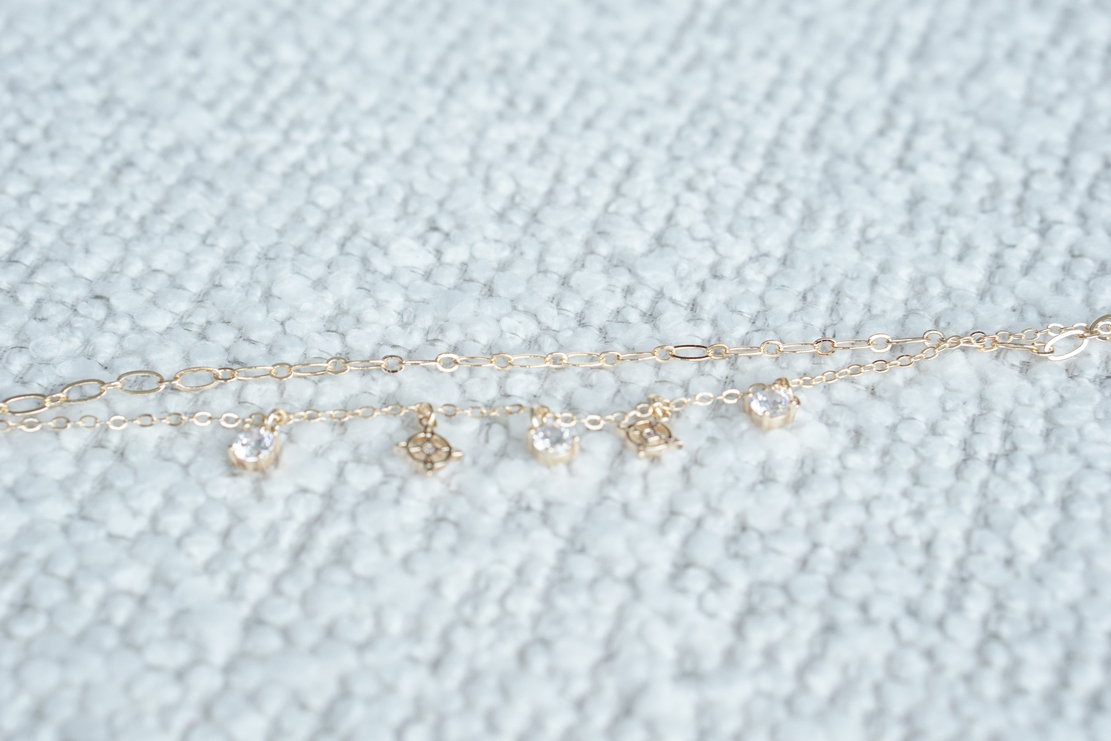 Double  Bracelet 9MM with Zirconias – Gold