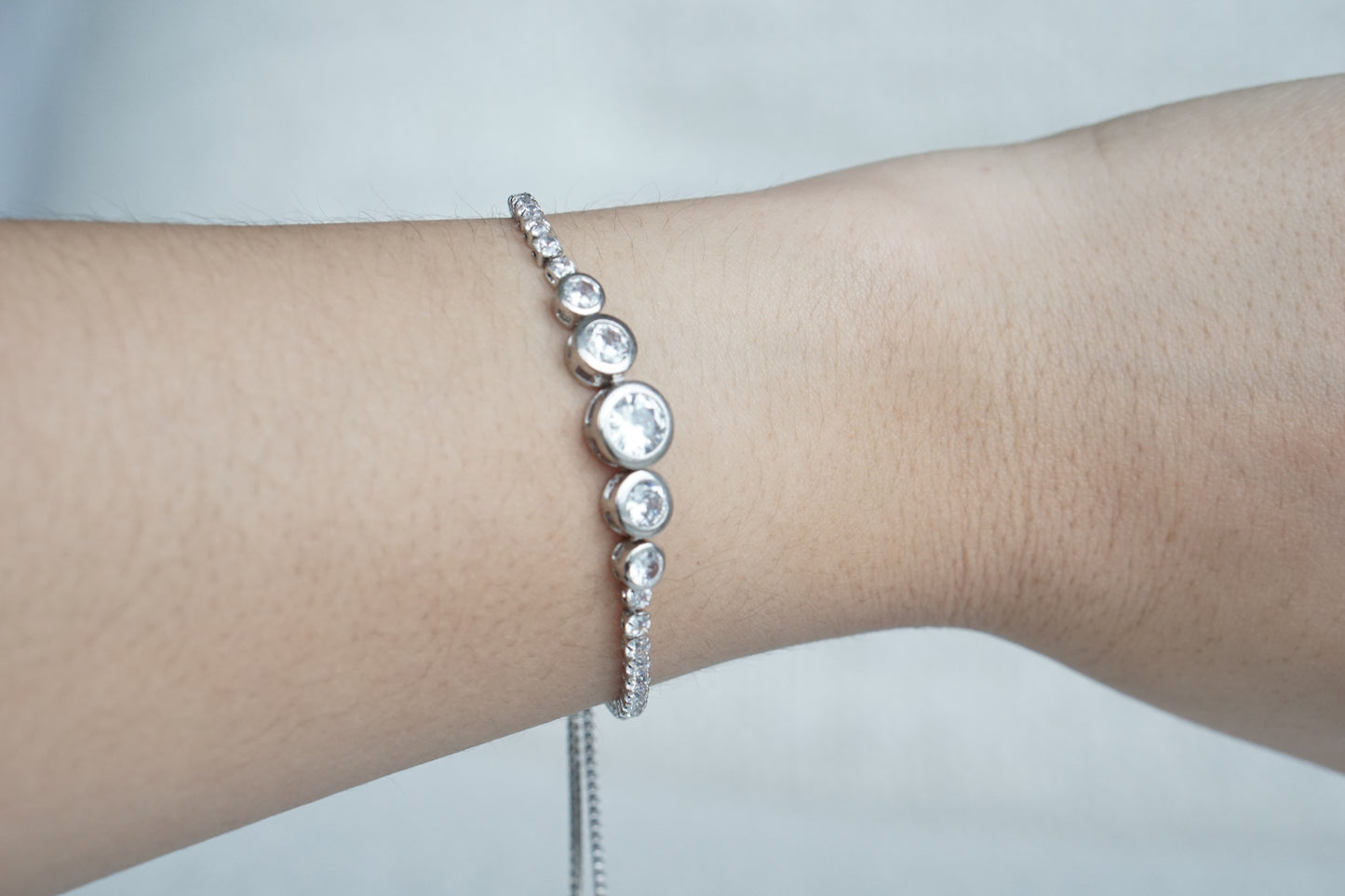 Pulsera tenis zirconia grande
