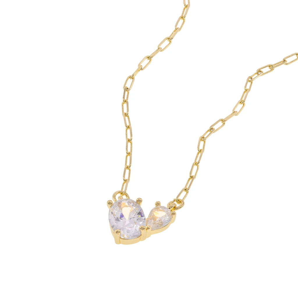 Long Link Necklace with Geometric Zirconias 46CM – 14K