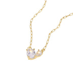 Long Link Necklace with Geometric Zirconias 46CM – 14K