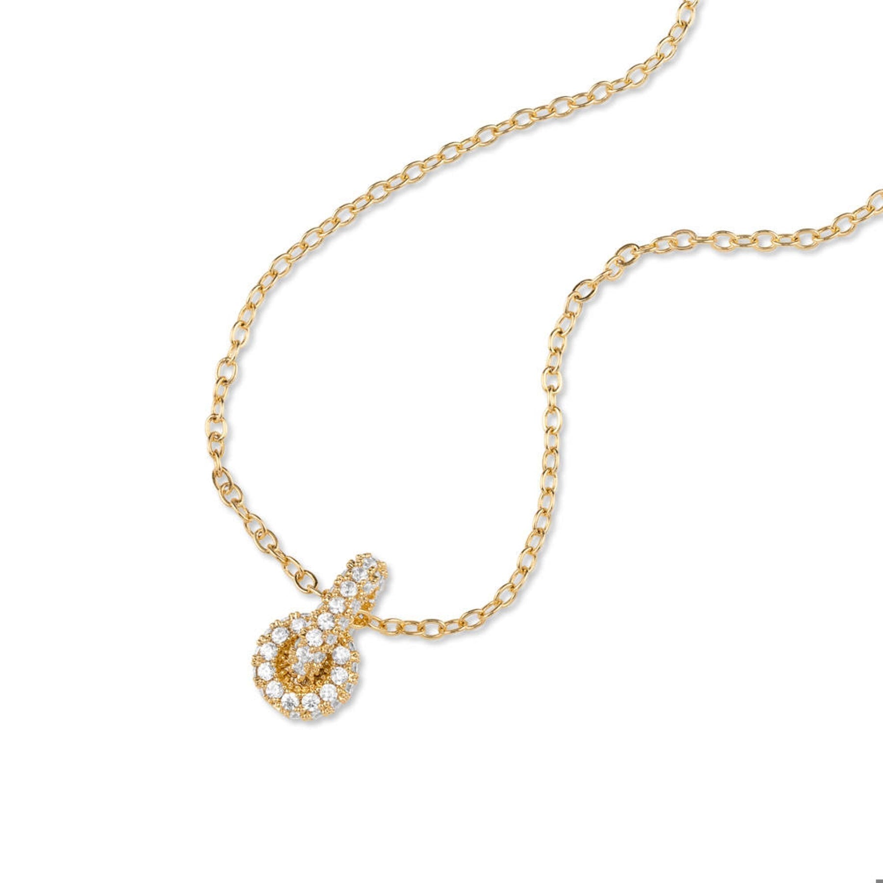 Collar eslabon de cadena y aro entrelazados