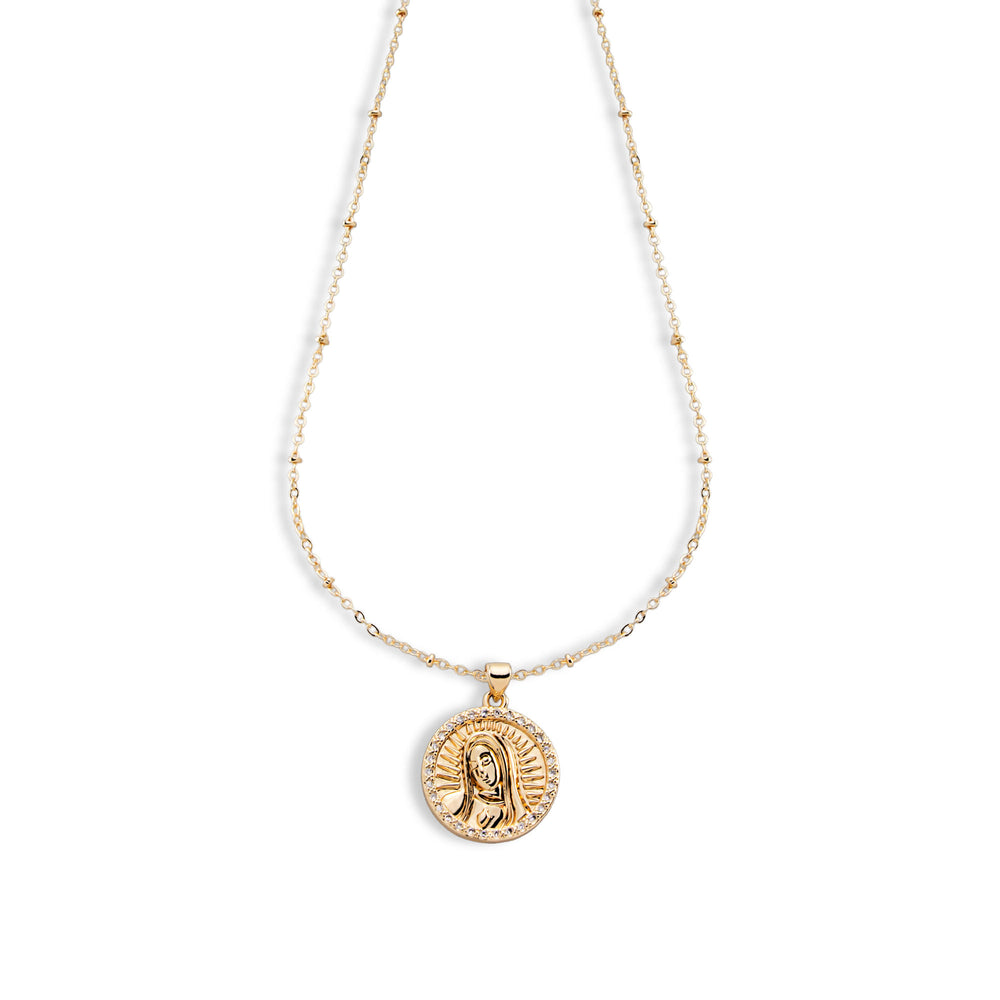 Collar o con Medalla Virgen de Guadalupe 44cm