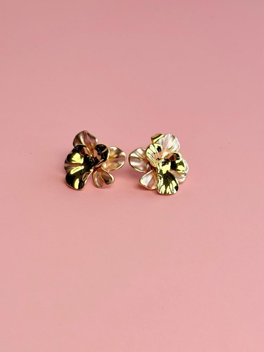 Aretes flor mini combinado