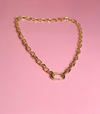 CADENA ESLABÓN OVAL CON BROCHE OVALADO 42CM