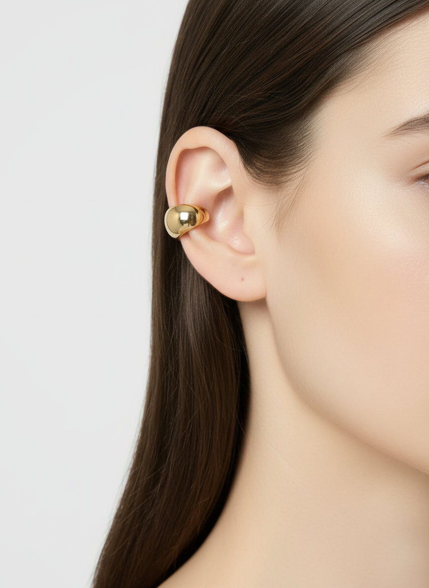 Earcuff dorado chapa de oro 18K