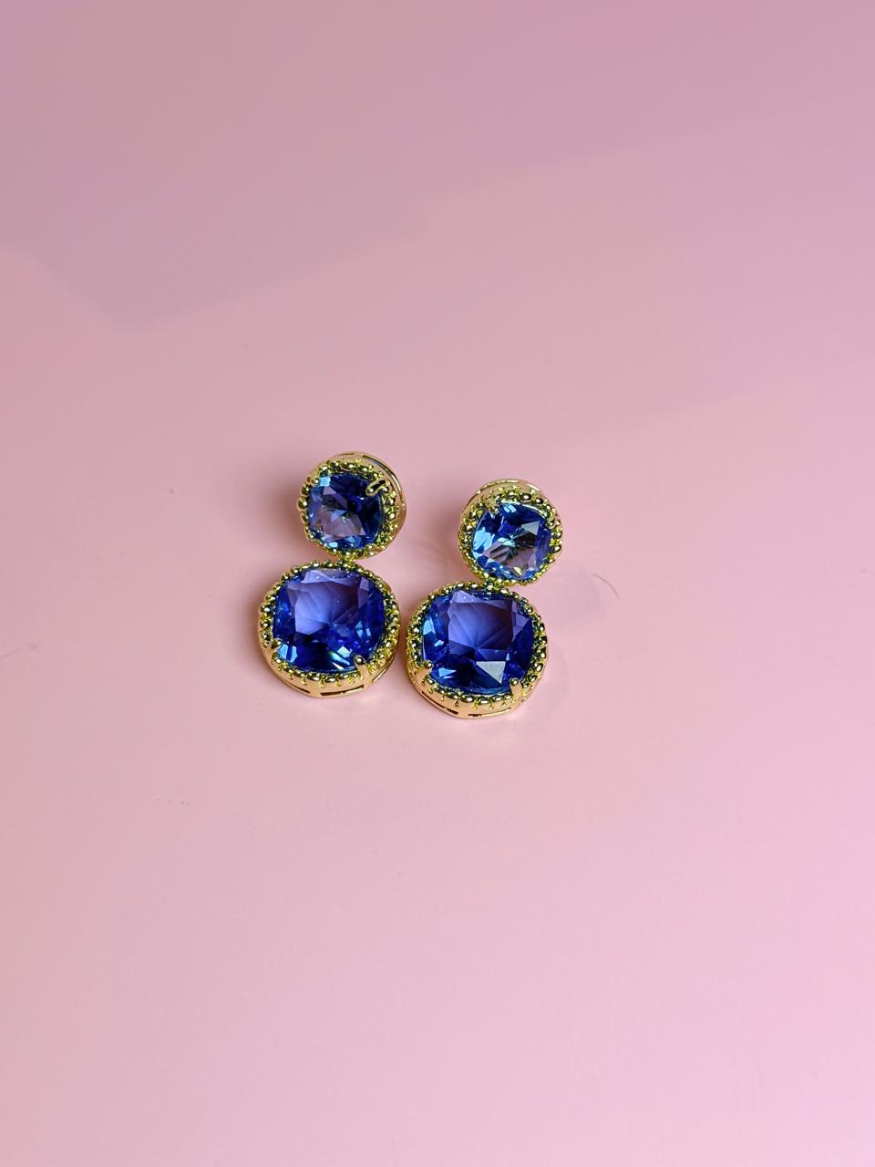Blue crystal earrings